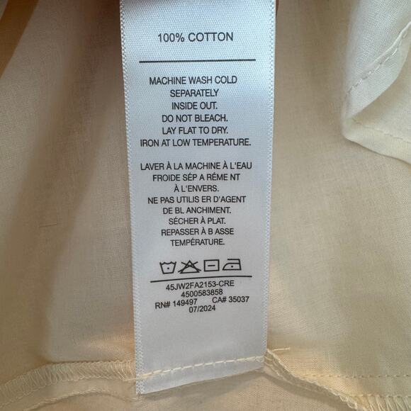 Joe's Jeans Embroidered Eyelet Long Sleeve Cotton Button Up Blouse NEW - Picture 11 of 14